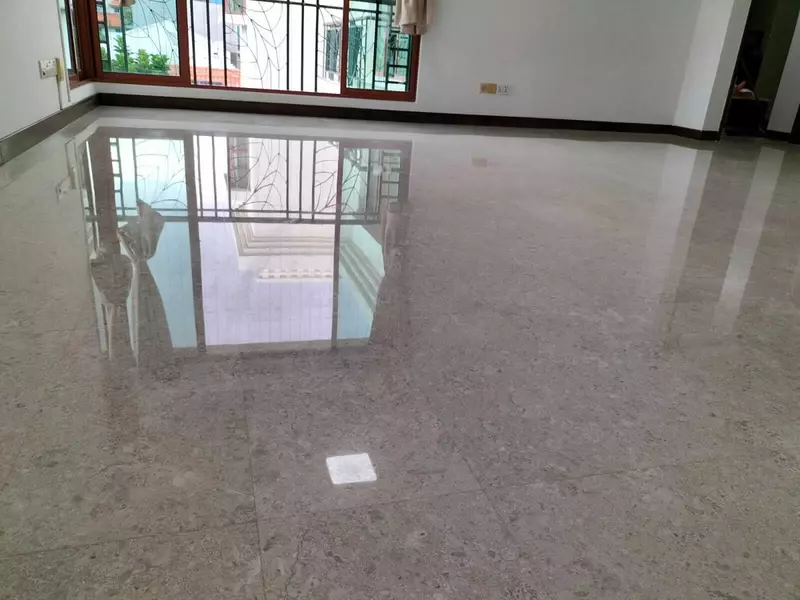 marble floor polishing of hall